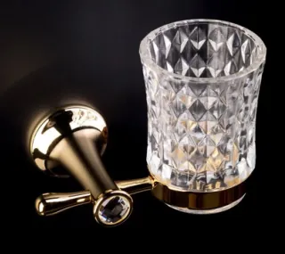 Стакан для зубных щёток Boheme Chiaro 10504 золото